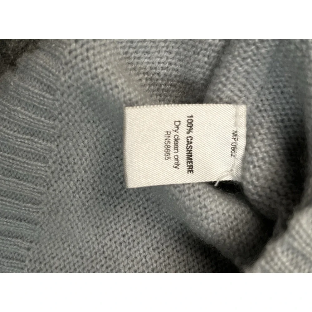 PUBLIC OPINION LONG‎ SLEEVE 100% CASHMERE CREW NECK SWEATER  Large BLUELuxury